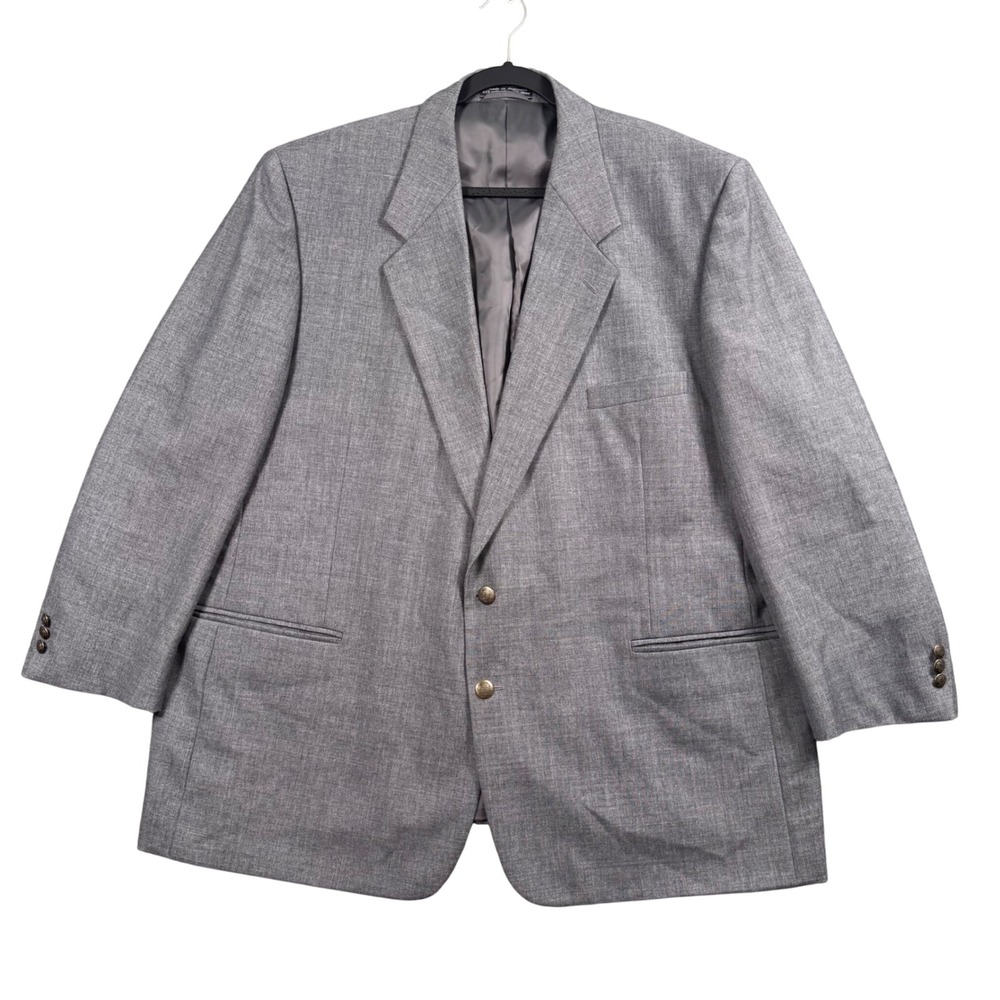 Bernhard Altmann Blazer Men 50R Gray Wool Blend Grandpacore Old Money Sport Coat